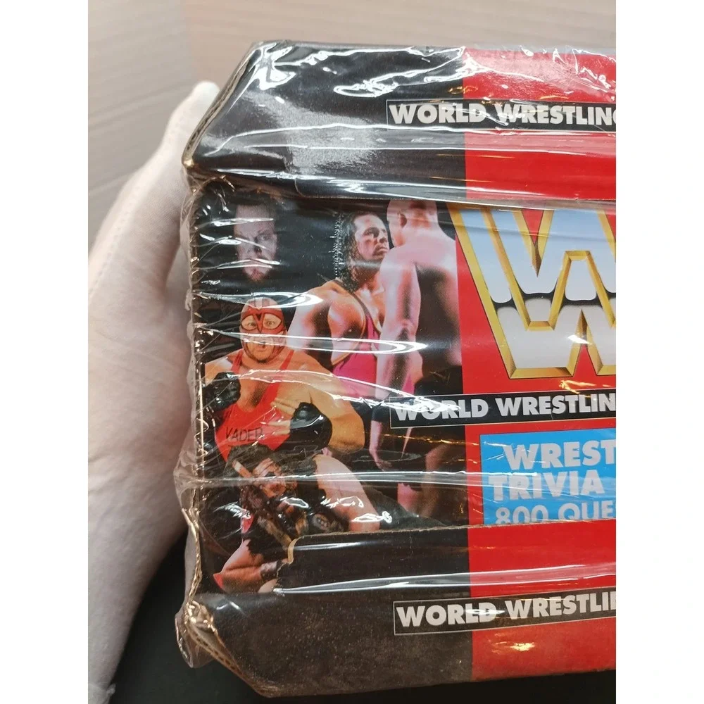 WWF Wrestling Trivia Game Tin SEALED NEW WWE ROCKY MAIVIA Rookie ROCK AUSTIN RC